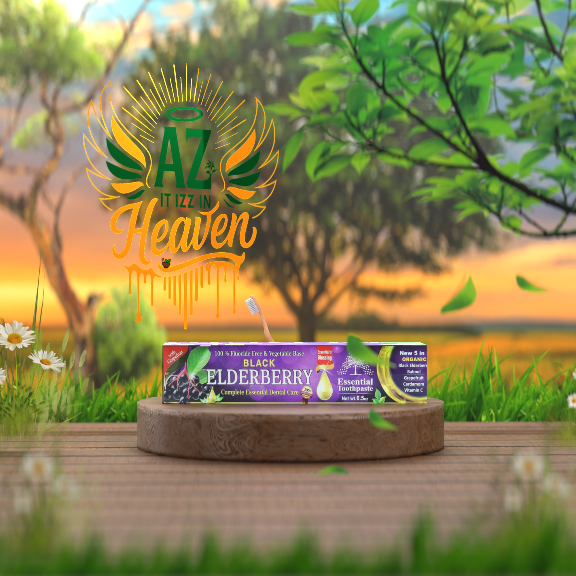 Homepathic Az It Izz in Heaven Elderberry all natural toothpaste recipe flouride free