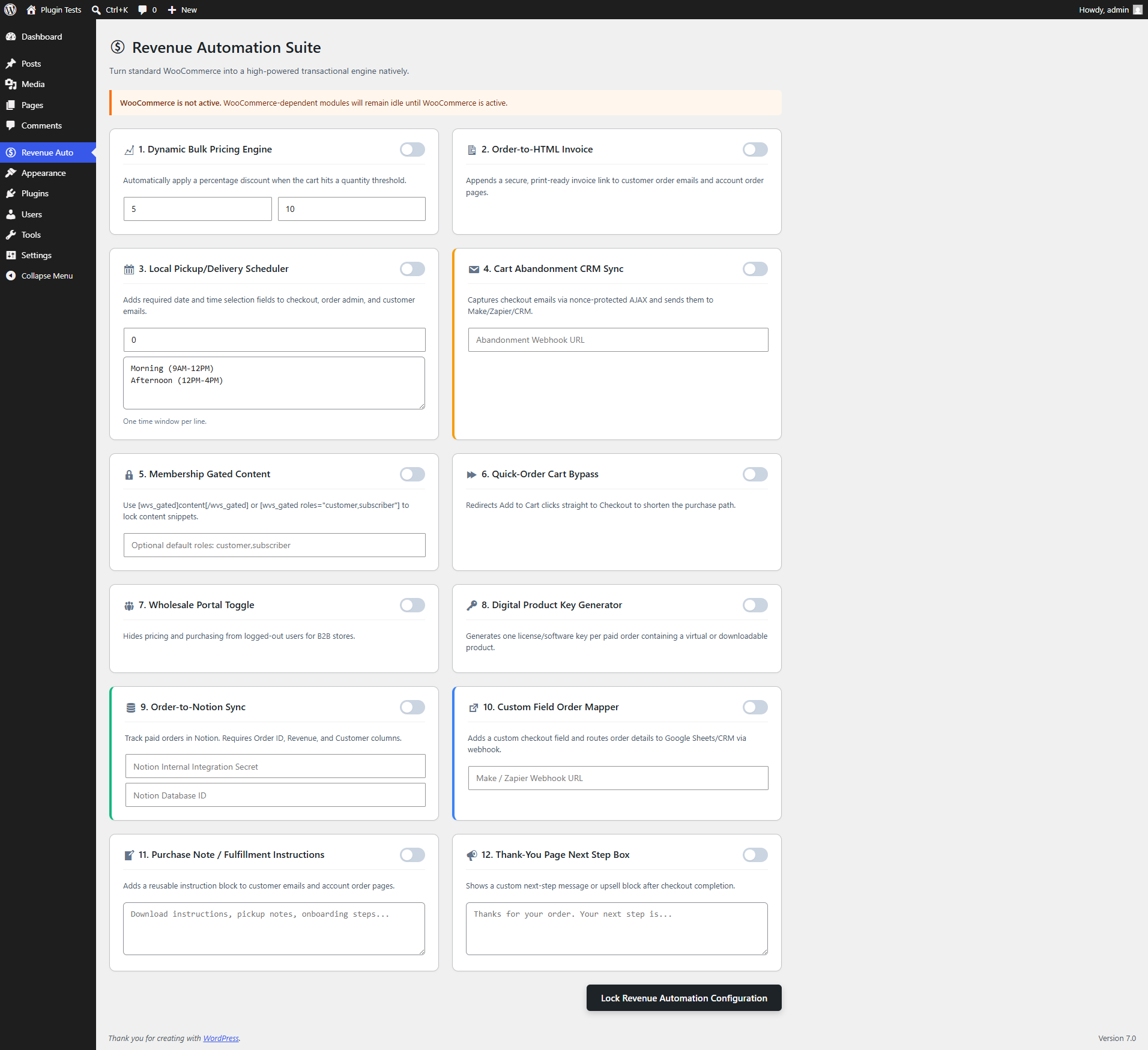 WooCommerce Revenue Automation Suite | Pricing, Invoices, Delivery Scheduling & CRM Sync