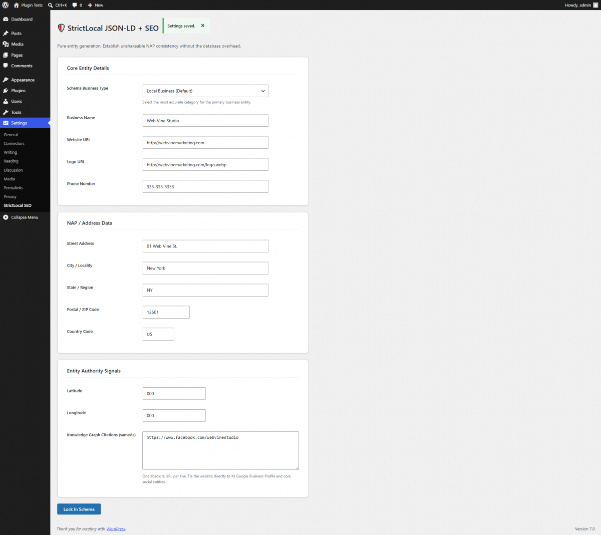 StrictLocal JSON-LD + SEO
