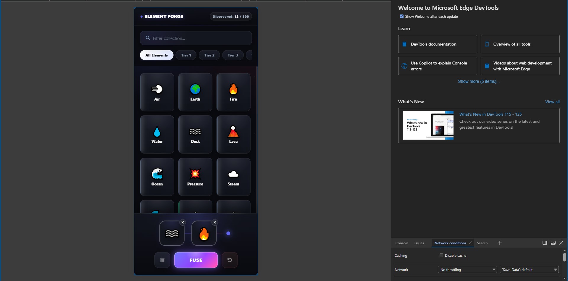 Element Forge Clone Game Source Code mobile Image