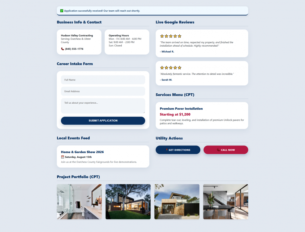 The Hyper-Local Storefront Suite is the ultimate 10-in-1 native toolkit designed for brick-and-mortar businesses, restaurants, and contractors. Replace bloated plugins with precision-engineered modules: Hyper-Local Schema (with SAB Mode), Menus, Catering Intake, Google Reviews, Maps, Events, Careers, and Portfolios. Features built-in bot honeypots and a native global theming engine. Pay once, own the stack forever.