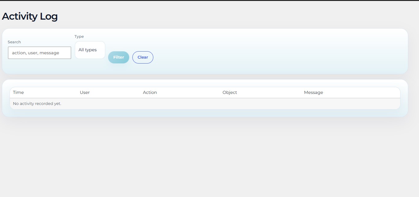 TourOps Global activity log tracking booking and operator actions
